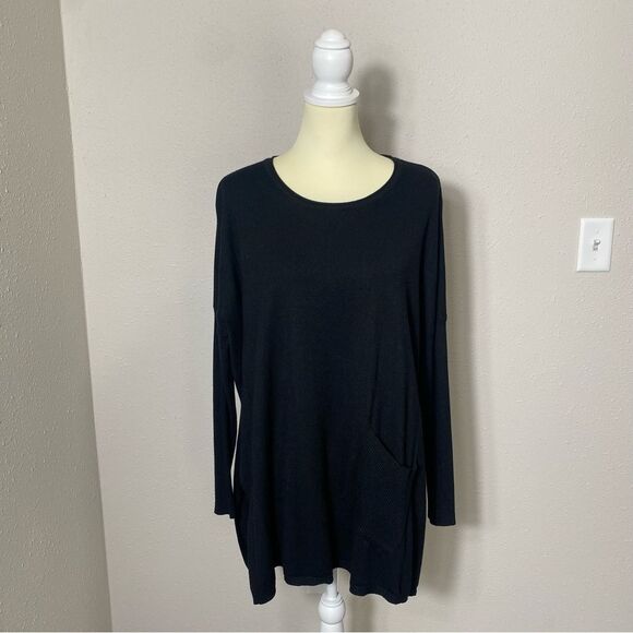 Altar'd State Black Knit Scoop Neck Sweater/Tunic Women's Size M/L - Picture 14 of 15
